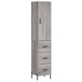 Aparador alto madera contrachapada gris Sonoma 34,5x34x180 cm de , Aparadores - Ref: Foro24-3198863, Precio: 124,21 €, Descue...