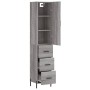 Aparador alto madera contrachapada gris Sonoma 34,5x34x180 cm de , Aparadores - Ref: Foro24-3198863, Precio: 124,21 €, Descue...