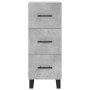 Aparador de madera contrachapada gris hormigón 34,5x34x180 cm de , Aparadores - Ref: Foro24-3198877, Precio: 118,62 €, Descue...