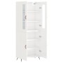 Aparador alto madera contrachapada blanco brillo 69,5x34x180 cm de , Aparadores - Ref: Foro24-3198187, Precio: 163,11 €, Desc...