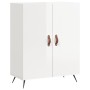 Aparador alto madera contrachapada blanco brillo 69,5x34x180 cm de , Aparadores - Ref: Foro24-3198187, Precio: 163,11 €, Desc...
