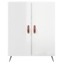 Aparador alto madera contrachapada blanco brillo 69,5x34x180 cm de , Aparadores - Ref: Foro24-3198187, Precio: 163,11 €, Desc...