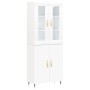 Aparador alto madera contrachapada blanco 69,5x34x180 cm de , Aparadores - Ref: Foro24-3198193, Precio: 164,98 €, Descuento: %