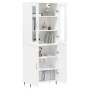 Aparador alto madera contrachapada blanco 69,5x34x180 cm de , Aparadores - Ref: Foro24-3198193, Precio: 164,98 €, Descuento: %