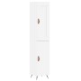 Aparador alto madera contrachapada blanco 34,5x34x180 cm de , Aparadores - Ref: Foro24-3200105, Precio: 106,58 €, Descuento: %