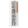 Aparador alto madera contrachapada blanco 34,5x34x180 cm de , Aparadores - Ref: Foro24-3200105, Precio: 106,58 €, Descuento: %
