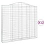 Cestas de gaviones 12 uds forma de arco hierro 200x30x180/200cm de , Maceteros y jardineras - Ref: Foro24-3145524, Precio: 1,...