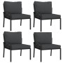 Juego de muebles de jardín 11 pzas acero con cojines gris de , Conjuntos de jardín - Ref: Foro24-3187946, Precio: 1,00 €, Des...