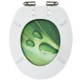 Asiento WC tapa cierre suave 2 uds MDF verde diseño gota agua de , Asientos de inodoros y bidés - Ref: Foro24-3056413, Precio...