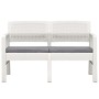 Set de muebles de jardín 4 piezas con cojines plástico blanco de , Conjuntos de jardín - Ref: Foro24-3052964, Precio: 340,77 ...