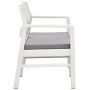 Set de muebles de jardín 4 piezas con cojines plástico blanco de , Conjuntos de jardín - Ref: Foro24-3052964, Precio: 340,77 ...