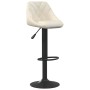 Taburete de cocina de terciopelo crema de , Taburetes de cocina - Ref: Foro24-335337, Precio: 71,56 €, Descuento: %