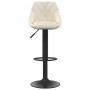 Taburete de cocina de terciopelo crema de , Taburetes de cocina - Ref: Foro24-335337, Precio: 71,56 €, Descuento: %