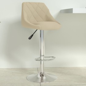 Taburete de cocina de terciopelo crema de , Taburetes de cocina - Ref: Foro24-335293, Precio: 92,23 €, Descuento: %