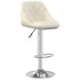 Taburete de cocina de terciopelo crema de , Taburetes de cocina - Ref: Foro24-335293, Precio: 92,23 €, Descuento: %