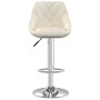 Taburete de cocina de terciopelo crema de , Taburetes de cocina - Ref: Foro24-335293, Precio: 92,23 €, Descuento: %