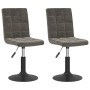 Sillas de comedor giratorias 2 unidades terciopelo gris oscuro de , Sillas de comedor - Ref: Foro24-335742, Precio: 133,90 €,...