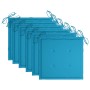 Sillas de jardín 6 uds madera maciza de teca con cojines azules de , Sillas de jardín - Ref: Foro24-3062545, Precio: 463,54 €...