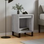 Mesita de noche madera de ingeniería gris Sonoma 40x35x50 cm de , Mesitas de noche - Ref: Foro24-830744, Precio: 30,30 €, Des...