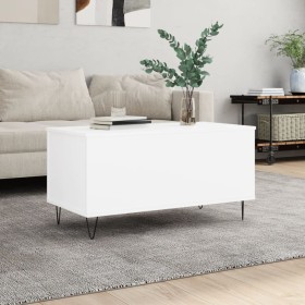 Mesa de centro madera contrachapada blanco 90x44,5x45 cm de , Mesas de centro - Ref: Foro24-830972, Precio: 71,16 €, Descuent...