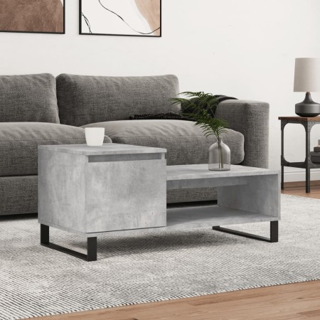 Mesa de centro madera contrachapada gris hormigón 100x50x45 cm de , Mesas de centro - Ref: Foro24-830840, Precio: 69,87 €, De...