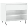 Mueble zapatero madera contrachapada blanco brillo 70x36x60 cm de , Zapateros y organizadores de calzado - Ref: Foro24-831438...