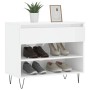 Mueble zapatero madera contrachapada blanco brillo 70x36x60 cm de , Zapateros y organizadores de calzado - Ref: Foro24-831438...