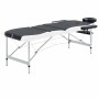 Camilla de masaje plegable 3 zonas aluminio negro y blanco de , Mesas de masaje - Ref: Foro24-110236, Precio: 157,23 €, Descu...