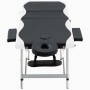 Camilla de masaje plegable 3 zonas aluminio negro y blanco de , Mesas de masaje - Ref: Foro24-110236, Precio: 157,23 €, Descu...