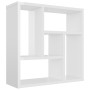 Estantería pared contrachapada blanco brillante 45,1x16x45,1 cm de , Estantes y estanterías - Ref: Foro24-802954, Precio: 39,...