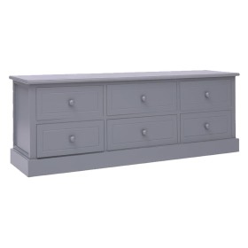 Mueble para TV madera de paulownia gris oscuro 108x30x40 cm de , Muebles TV - Ref: Foro24-338526, Precio: 141,01 €, Descuento: %