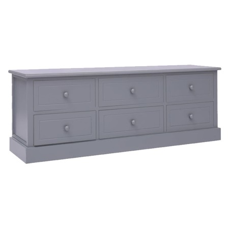 Mueble para TV madera de paulownia gris oscuro 108x30x40 cm de , Muebles TV - Ref: Foro24-338526, Precio: 141,01 €, Descuento: %