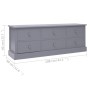 Mueble para TV madera de paulownia gris oscuro 108x30x40 cm de , Muebles TV - Ref: Foro24-338526, Precio: 141,01 €, Descuento: %