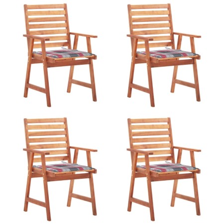 Sillas comedor de jardín y cojines 4 uds madera maciza acacia de , Sillas de jardín - Ref: Foro24-3078333, Precio: 307,01 €, ...