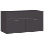 Armario para lavabo madera contrachapada gris 90x38,5x46 cm de , Muebles de baño - Ref: Foro24-804667, Precio: 48,81 €, Descu...