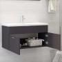 Armario para lavabo madera contrachapada gris 90x38,5x46 cm de , Muebles de baño - Ref: Foro24-804667, Precio: 48,81 €, Descu...