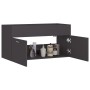 Armario para lavabo madera contrachapada gris 90x38,5x46 cm de , Muebles de baño - Ref: Foro24-804667, Precio: 48,81 €, Descu...