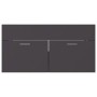 Armario para lavabo madera contrachapada gris 90x38,5x46 cm de , Muebles de baño - Ref: Foro24-804667, Precio: 48,81 €, Descu...