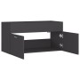 Armario para lavabo madera contrachapada gris 90x38,5x46 cm de , Muebles de baño - Ref: Foro24-804667, Precio: 48,81 €, Descu...