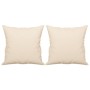 Sofá de 2 plazas con cojines tela de microfibra beige 120 cm de , Sofás - Ref: Foro24-3200970, Precio: 267,57 €, Descuento: %
