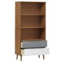 Librería MOLDE madera maciza de pino marrón 85x35x170,5 cm de , Librerías y estanterías - Ref: Foro24-350540, Precio: 113,05 ...