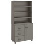 Aparador HAMAR madera de pino maciza gris claro de , Aparadores - Ref: Foro24-3100925, Precio: 210,94 €, Descuento: %