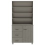 Aparador HAMAR madera de pino maciza gris claro de , Aparadores - Ref: Foro24-3100925, Precio: 210,94 €, Descuento: %