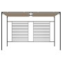 Cenador con techo retráctil gris taupe 3x4x2,3 m 180 g/m² de , Carpas y cenadores - Ref: Foro24-313624, Precio: 315,22 €, Des...