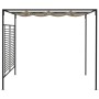 Cenador con techo retráctil gris taupe 3x4x2,3 m 180 g/m² de , Carpas y cenadores - Ref: Foro24-313624, Precio: 315,22 €, Des...