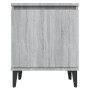 Mesitas de noche con patas de metal gris Sonoma 40x30x50 cm de , Mesitas de noche - Ref: Foro24-813119, Precio: 57,49 €, Desc...