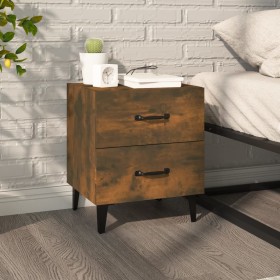 Mesita de noche color roble ahumado 40x35x47,5 cm de , Mesitas de noche - Ref: Foro24-817291, Precio: 33,42 €, Descuento: %