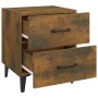Mesita de noche color roble ahumado 40x35x47,5 cm de , Mesitas de noche - Ref: Foro24-817291, Precio: 33,42 €, Descuento: %