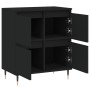 Aparador de madera contrachapada negro 60x35x70 cm de , Aparadores - Ref: Foro24-831205, Precio: 77,29 €, Descuento: %