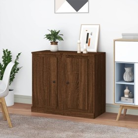Aparadores 2 uds madera color marrón roble 37,5x35,5x67,5 cm de , Aparadores - Ref: Foro24-816215, Precio: 86,47 €, Descuento: %